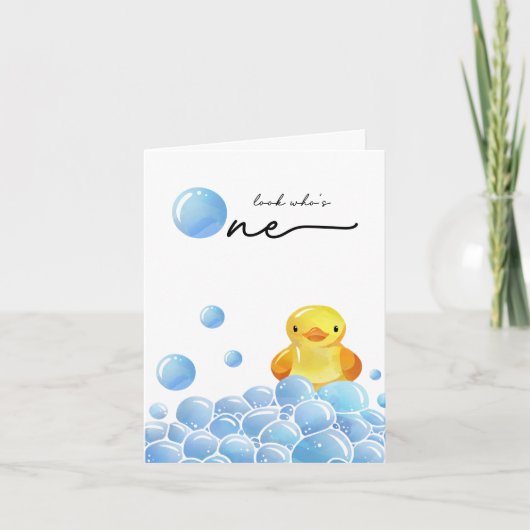 Premier anniversaire Regardez qui est une carte d' (Devant)