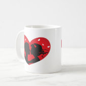 Premier baiser Mug Coeur Rouge (Devant gauche)