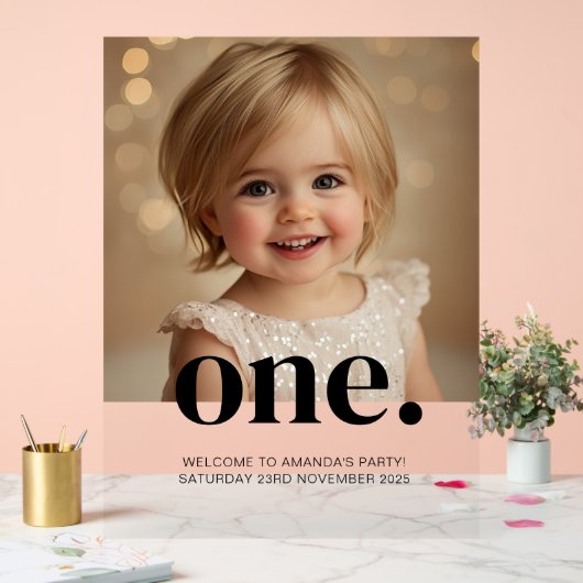 Premier Bithday Photo Acrylique Connexion Brown &  (Mariage)