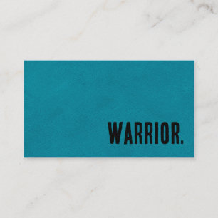 Premier Blauw Faux Lederen Martial Arts Visitekaartje