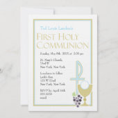 Premier bleu moderne des invitations | de (Devant)