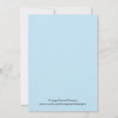 Premier bleu moderne des invitations | de (Dos)