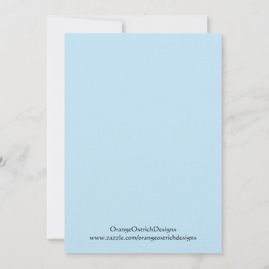 Premier bleu moderne des invitations | de (Dos)