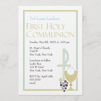 Premier bleu moderne des invitations | de