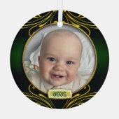Premier cadre photo de Noël de bébé Ornement en ve (Verso)