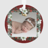 Premier Carré de Noël de bébé jolie couronne photo (dos)