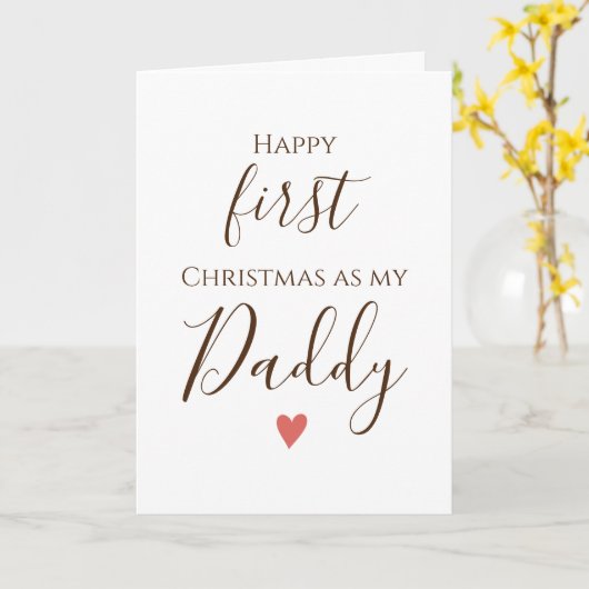 Premier carte de Noël papa (Fleur jaune)