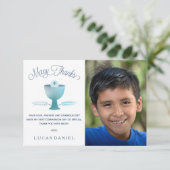 Premier carte de remerciements de communion, (Debout devant)