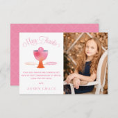 Premier carte de remerciements de communion, (Devant / Derrière)