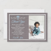 Premier Carte de remerciements de communion Garçon (Devant)