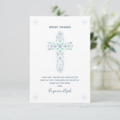 Premier carte de remerciements de sainte communion (Debout devant)