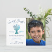 Premier carte de remerciements de sainte communion (Debout devant)