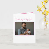 premier. carte de voeux pliée pour la fête des pèr (Fleur jaune)