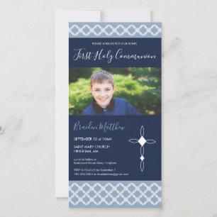 Premier Carte photo de la Communion - Invitation d