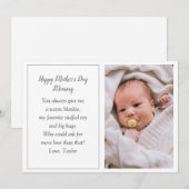 Premier Carte photo de la fête des mères de bébé (Devant / Derrière)