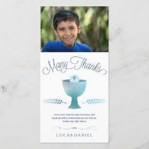 Premier carte photo de Merci de communion -