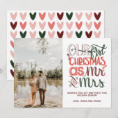 Premier Carte photo de Noël (Devant / Derrière)