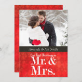 Premier Carte photo de Noël de la nouvelle mariée (Devant / Derrière)