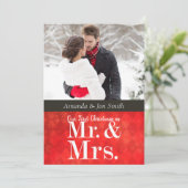 Premier Carte photo de Noël de la nouvelle mariée (Debout devant)