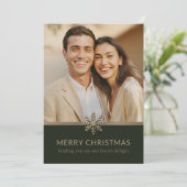 Premier Carte photo de Noël d'Elegant Couple (Debout devant)