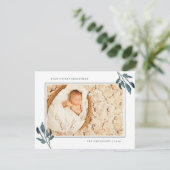 Premier Carte photo de Noël du bébé (Debout devant)