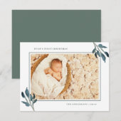 Premier Carte photo de Noël du bébé (Devant / Derrière)