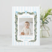 Premier Carte photo de Noël du bébé garçon (Debout devant)