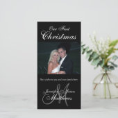 Premier Carte photo de Noël photo Monogramme noir (Debout devant)