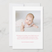 Premier Carte photo de Noël rose fille de Noël (Dos)