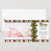 Premier Carte photo de pin de Noël de bébé Boughs (Devant / Derrière)