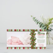 Premier Carte photo de pin de Noël de bébé Boughs (Debout devant)