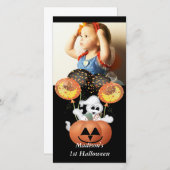 Premier Carte photo d'Halloween (Devant / Derrière)