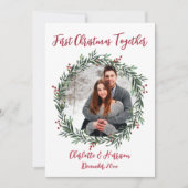 Premier Carte photo du couple de Noël (Devant)