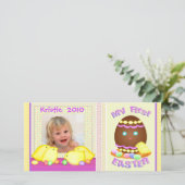 Premier Carte photo personnalisé de Pâques pour bé (Debout devant)