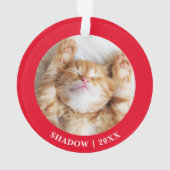 Premier chat de Noël Chat Personnalisé Photo (dos)