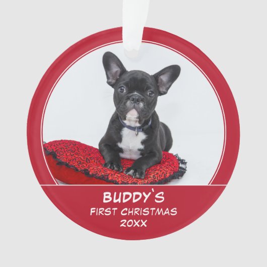 Premier Chiot Noël Personnalisé Animaux de Compagn (devant)