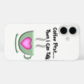 Premier coque iphone de café (Verso (horizontal))