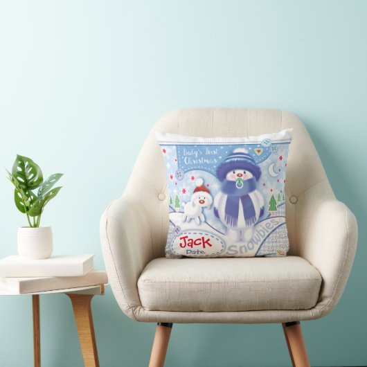 Premier coussin de Noël du bébé mignon (Chaise)
