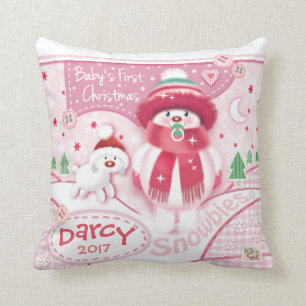 Premier coussin de Noël du bébé mignon pour des