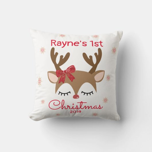 Premier Coussin des rennes de Noël (Recto)