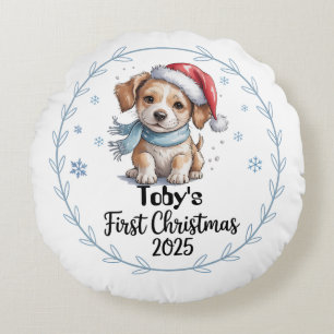 Premier Coussin rond de Noël 2025 pour bébé - modi
