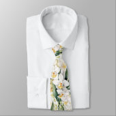 Premier Cravate blanc Orchidées Formel Sharp (Attaché)