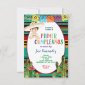 PREMIER CUMPLEANOS, Invitation Anniversaire Uno Fi (Devant)