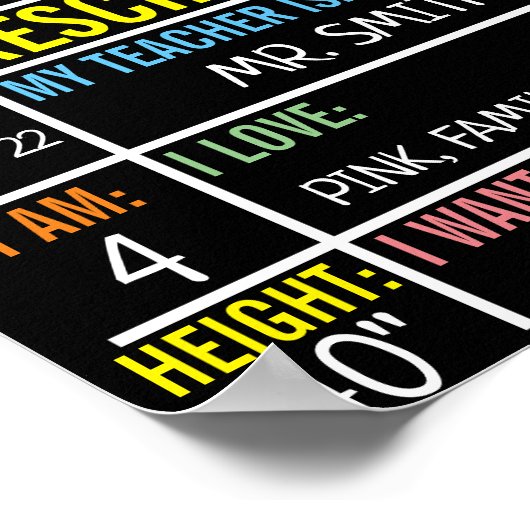 Premier Dernier Jour de Classe Tableau Retour à l' (Coin)