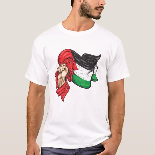 Premier drapeau national de la Palestine T-Shirt (Devant)
