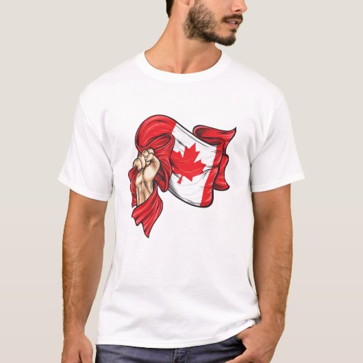 Premier drapeau national du Canada T-shirt (Devant)