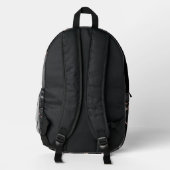 Premier Elegant Black and Rose Gold Agate Backpack Bedrukte Rugzak (Achterkant)