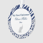 Premier éléphant nouveau-né de bleu d'ornement de (devant)