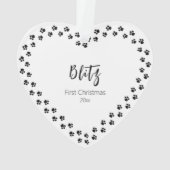 Premier Empreinte de patte du coeur de Noël de l'a (dos)