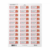 Premier Étiquette de adresse de la Saint Valentin  (Feuille entière)